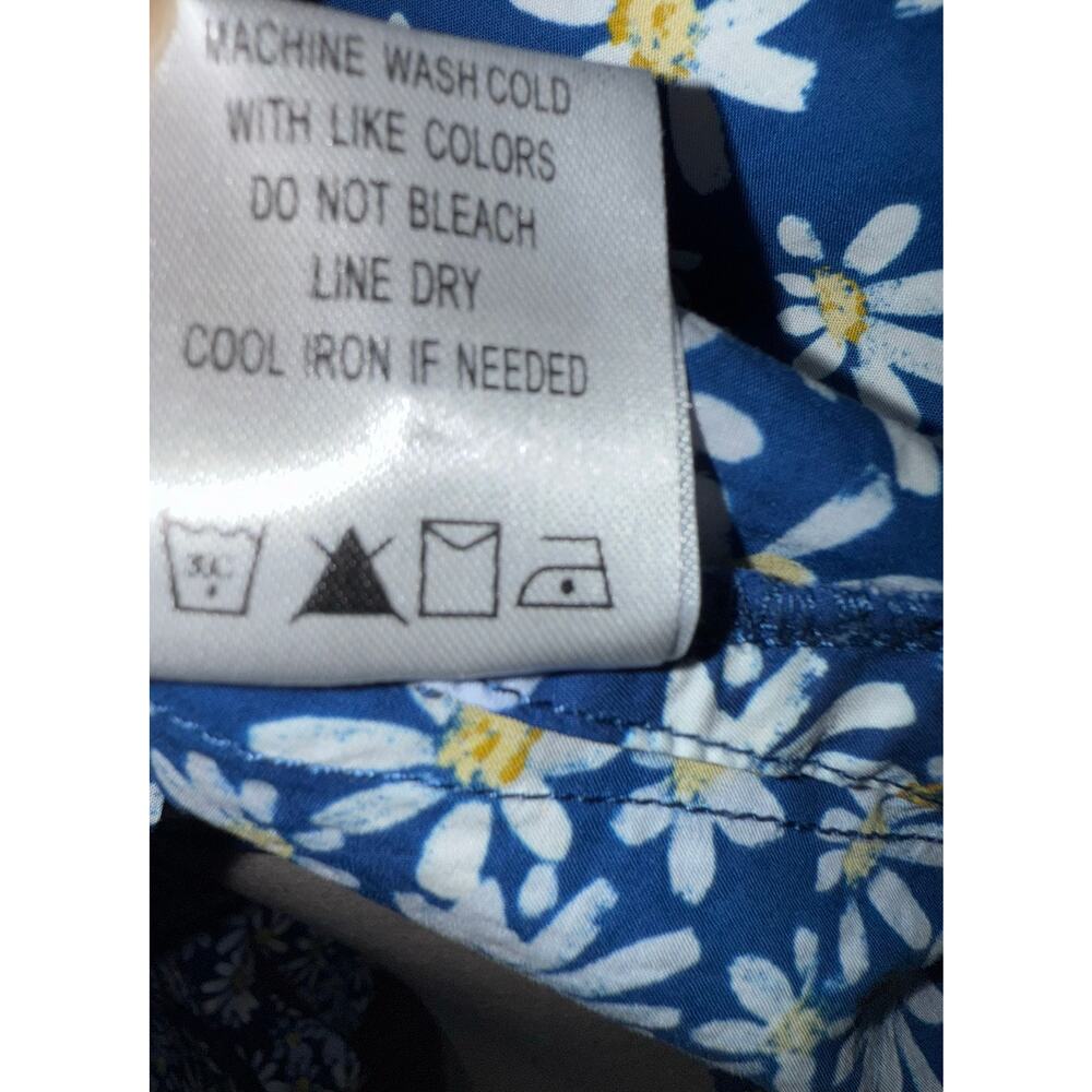 Tyler Boe Daisy Print Long Sleeve Popover Top - size Large - OC - Picture 7 of 9